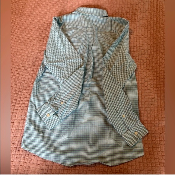 NWT Vineyard Bell Haven Plaid Oxford Boy's Size 16 in Capri Blue - Picture 6 of 6